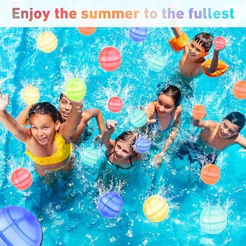 RURING twelve piece refillable water bomb set packed neatly inside the included mesh storage bag