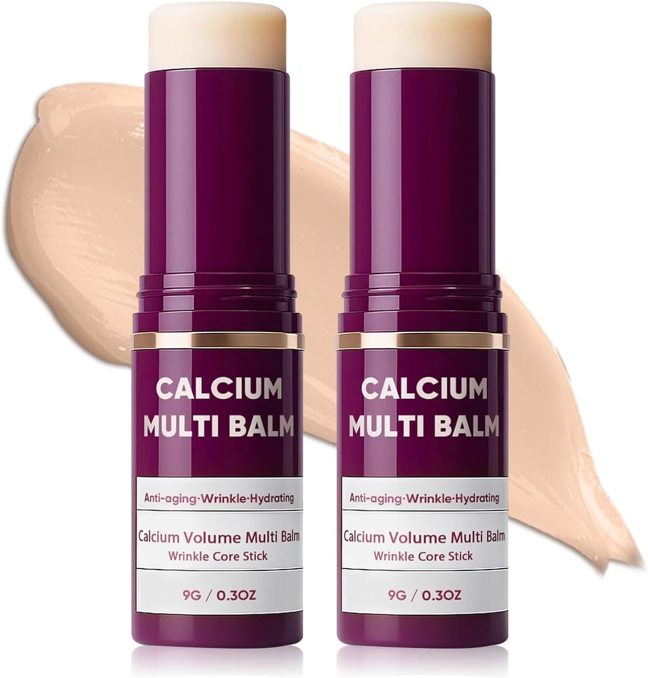 Maggidea Calcium Volume Multi Balm Stick front view showing pink packaging for wrinkle repair