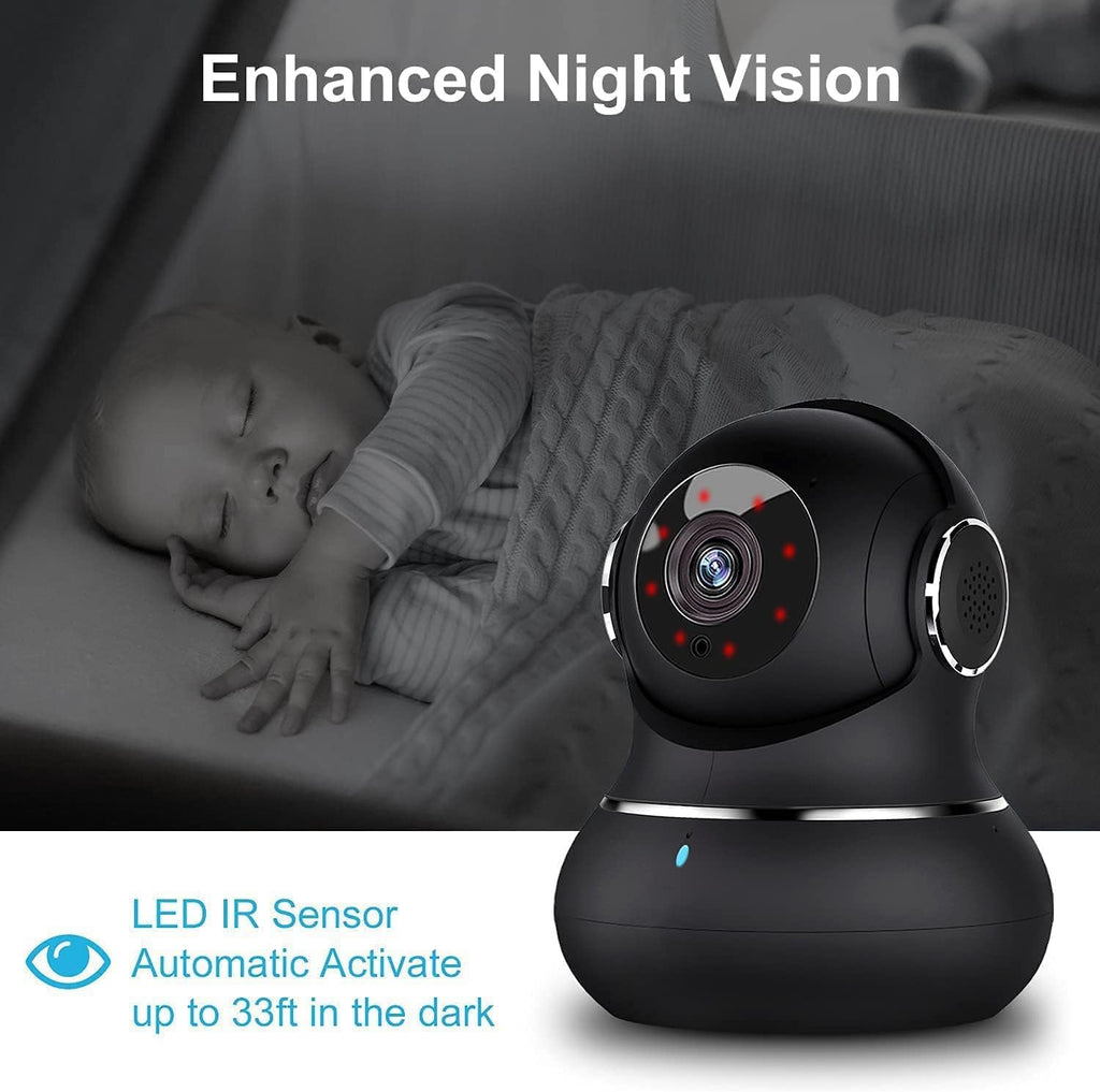 Litokam 2K wireless pet cam operating with night vision activated
