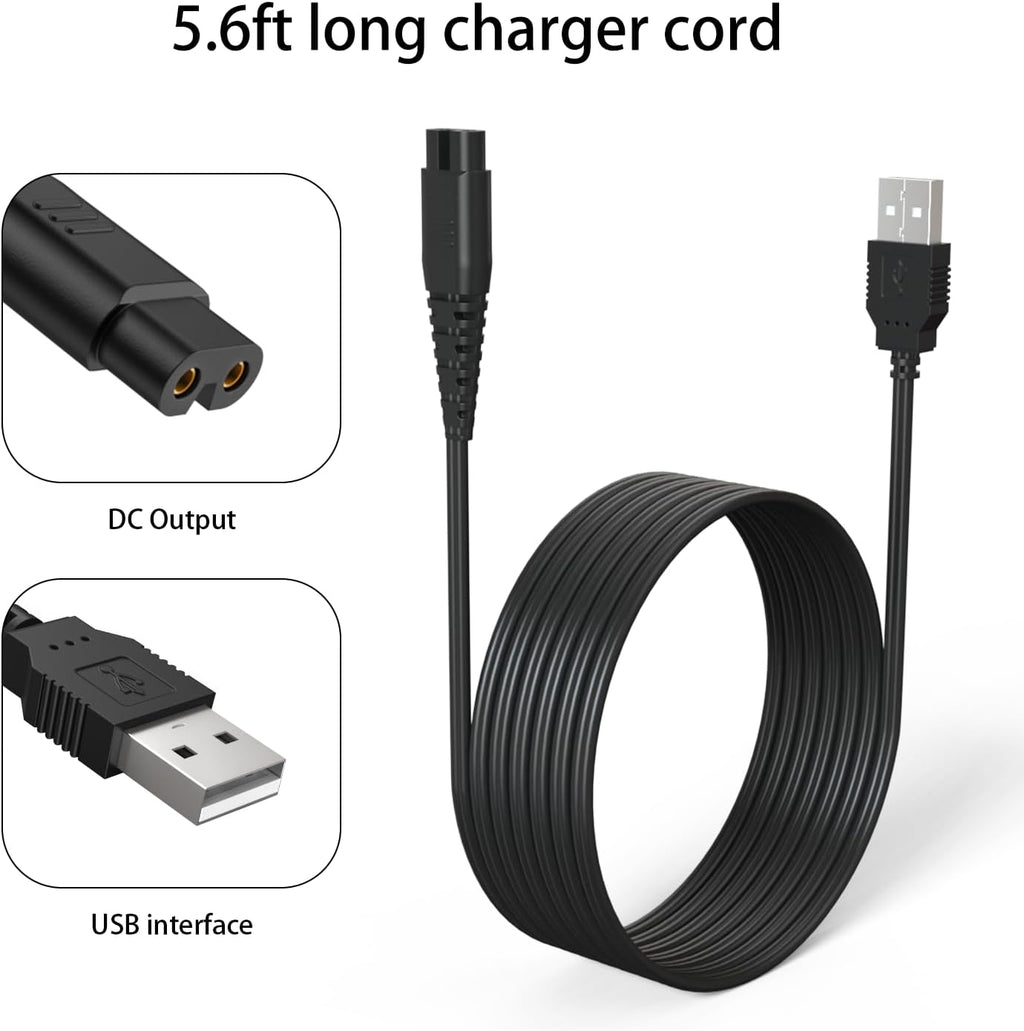 Pure copper core pet clipper replacement charger cable detail