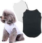 Chol&Vivi Dog Clothes, 2pcs Soft Cotton T-Shirts for Small, Medium, Large, Extra Large Dogs (Black and White, M (18" Chest)) - Image 13