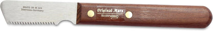 Mars Coat King terrier grooming tool with riveted red wood handle