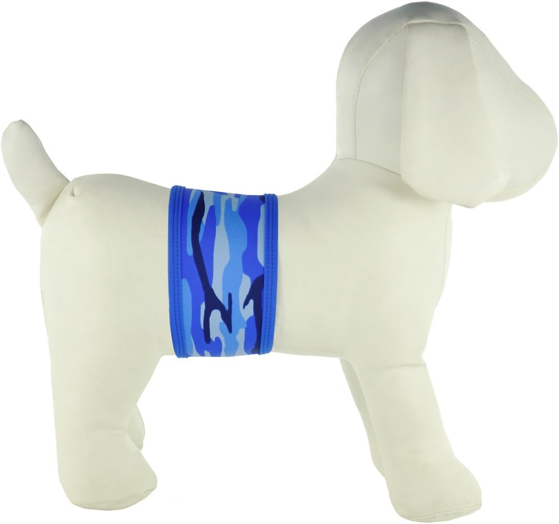 PlayaPup Male Dog Belly Band, Navy/Royal, Large - Image 12