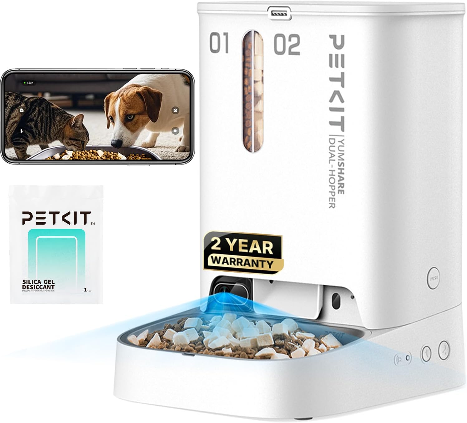 PETKIT automatic pet feeder with camera front view smart food dispenser