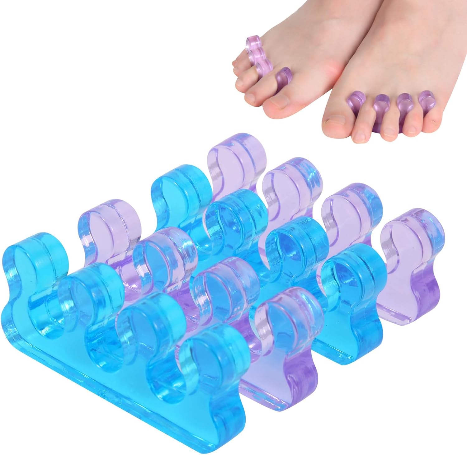 Thstoic gel silicone toe separators front view