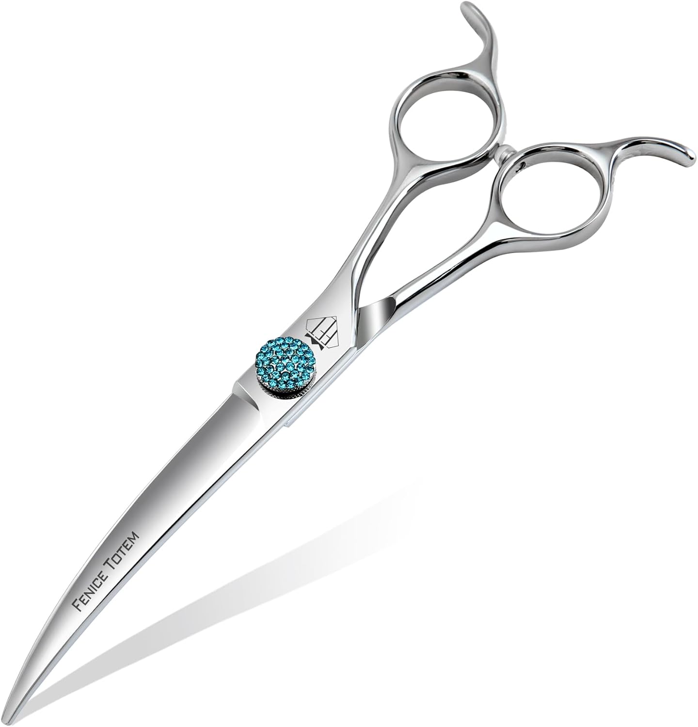 Fenice Professional Grooming Curved Shear: 45 Degree Super Curves Scissors for Dogs 7.5" Big Arc Curved Shears Made Of Japanese 440C Stainless Steel - Image 9