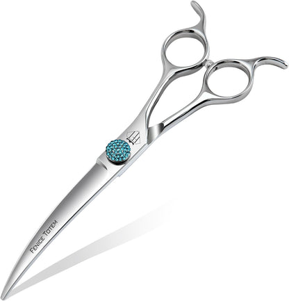 Fenice Professional Grooming Curved Shear: 45 Degree Super Curves Scissors for Dogs 7.5" Big Arc Curved Shears Made Of Japanese 440C Stainless Steel - Image 9