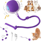 Purrmitive 2026 Durable Interactive Cat Toys for Indoor Cats, Dog Toys Ball, Rolling Pet Ball, Smart Automatic Cat Chase Balls Toy, Interactive Dog Toys Speedy Tail,Kitten & Cat Toys Interactive (Red) - Image 14