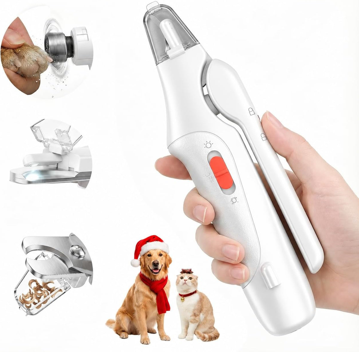 2-in-1 Dog & Cat Nail Clippers and Grinder with Catcher & 2 LED Lights - Image 1