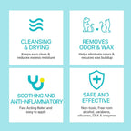 Professional grooming supplies for pet ear hygiene