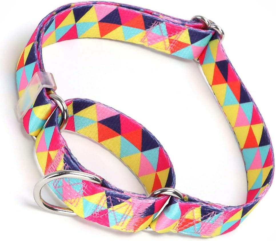 Martingale Collar for Dogs, No-Slip Escape Proof Choke No Pull Cinch Soft Nylon Dog Training Collars Adjustable for Small Medium Large Breed Pet Dogs, Pink Daisy M - Image 13