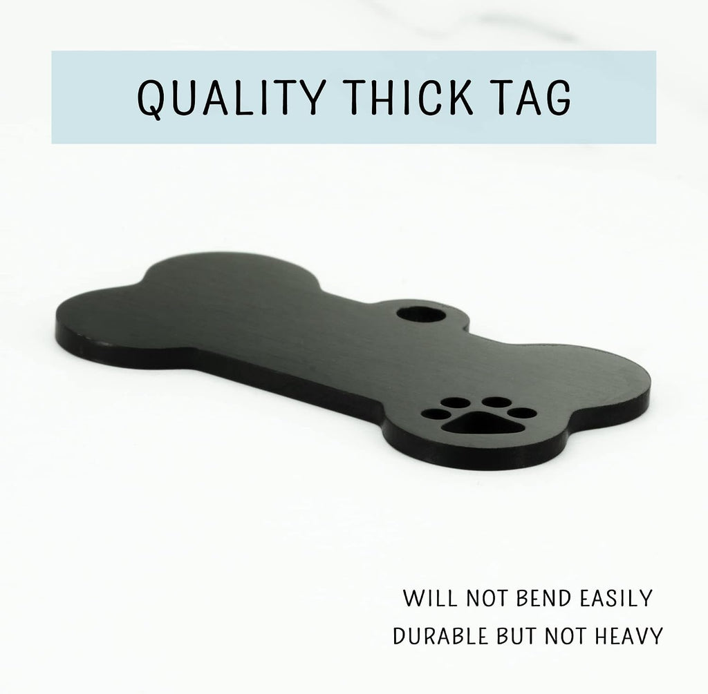 Ultra Joys pet safety identification product packaging highlighting the dual side engraving feature.