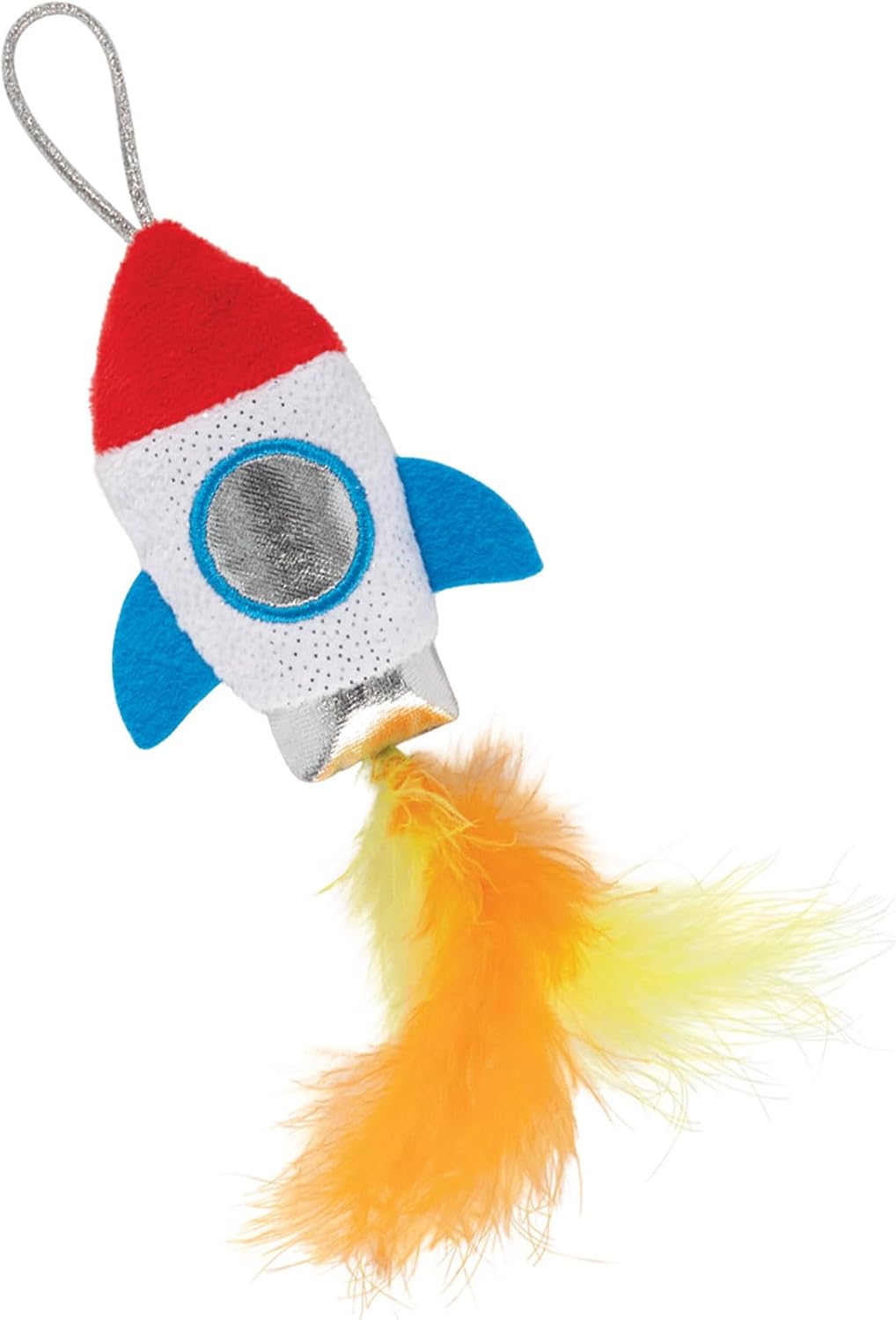 Fringe Studio giraffe kicker toy demonstrating the sturdy texture for biting and clawing.