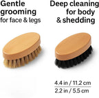 Firm nylon body brush for livestock shedding and dirt removal