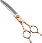 Professional Curved Dog Grooming Scissors 7'' Rose Gold 440C Stainless Steel Pet Cutting Shears Safety Trimming Shearing for Dogs Cats - Image 12