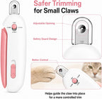 Wanheart pet trimmer displaying integrated nail debris catcher open.