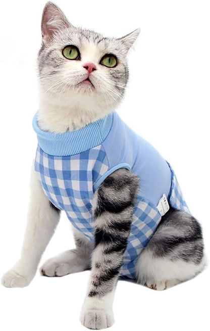 Adjustable neck area of Coppthinktu cat recovery suit