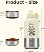 Dishwasher safe Pawccoli 3-in-1 pet bottle disassembled for easy cleaning