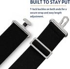 Adjustable slider mechanism on AJ Tack black elastic replacement horse blanket belly strap
