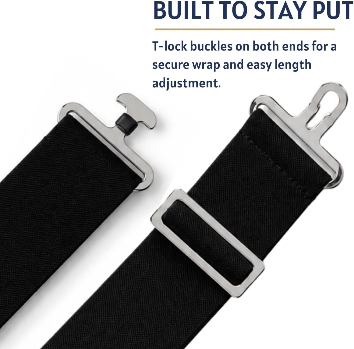 Adjustable slider mechanism on AJ Tack black elastic replacement horse blanket belly strap