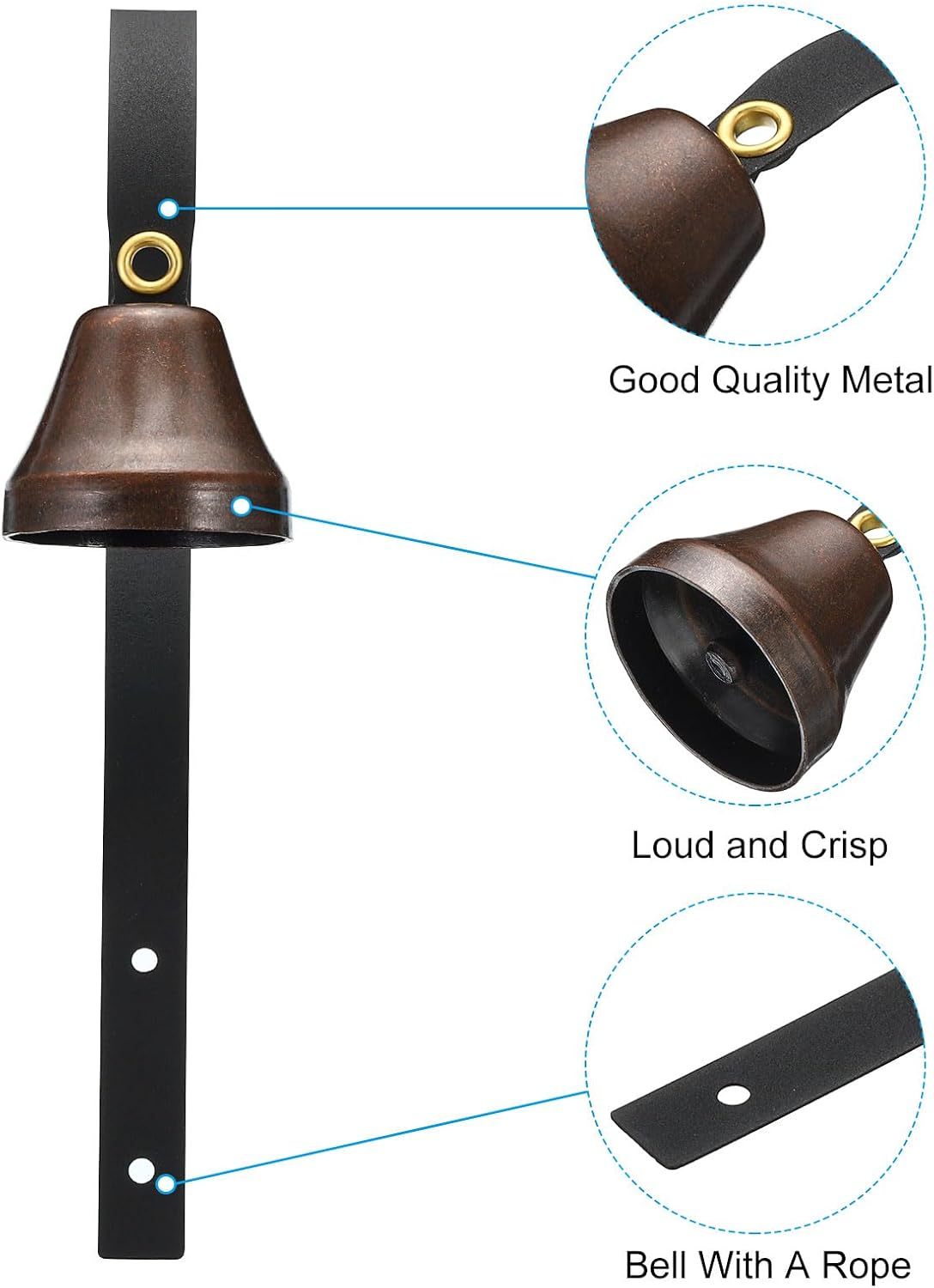 Bronze and black dog door bell wall bracket