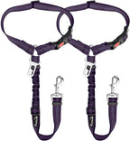 SlowTon Dog Seat Belt for Car, 2 Pack Dog Car Harness Seatbelt Adjustable with Elastic Bungee Buffer, 2 in 1 Pet Car Leash Headrest Restraint Dog Reflective Safety Tether (Black, Headrest+Clip) - Image 13
