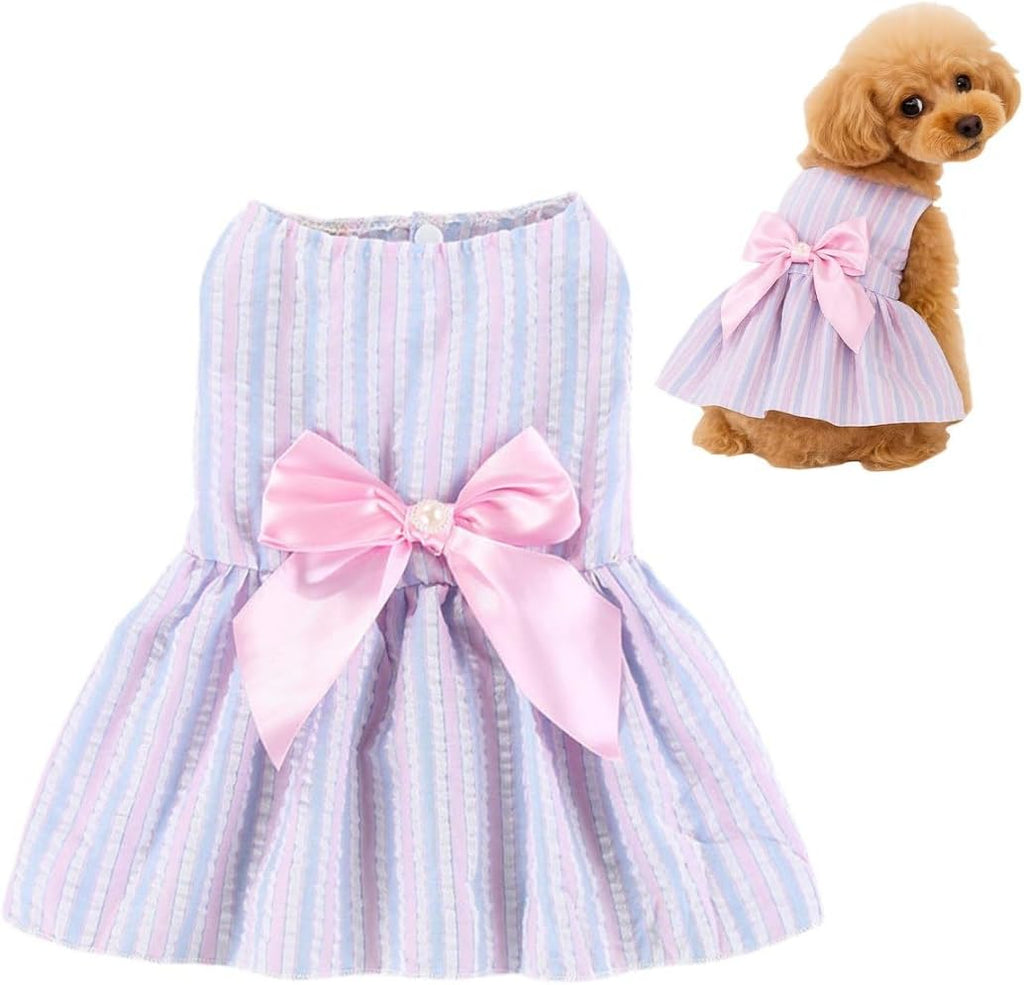 Dog Dress,1PC Dog Dresses with Cute Bowknot,Summer Dogs Clothes Pet Princess Dresses for Chihuahua Yorkies Puppies Cat Outfit - Image 13