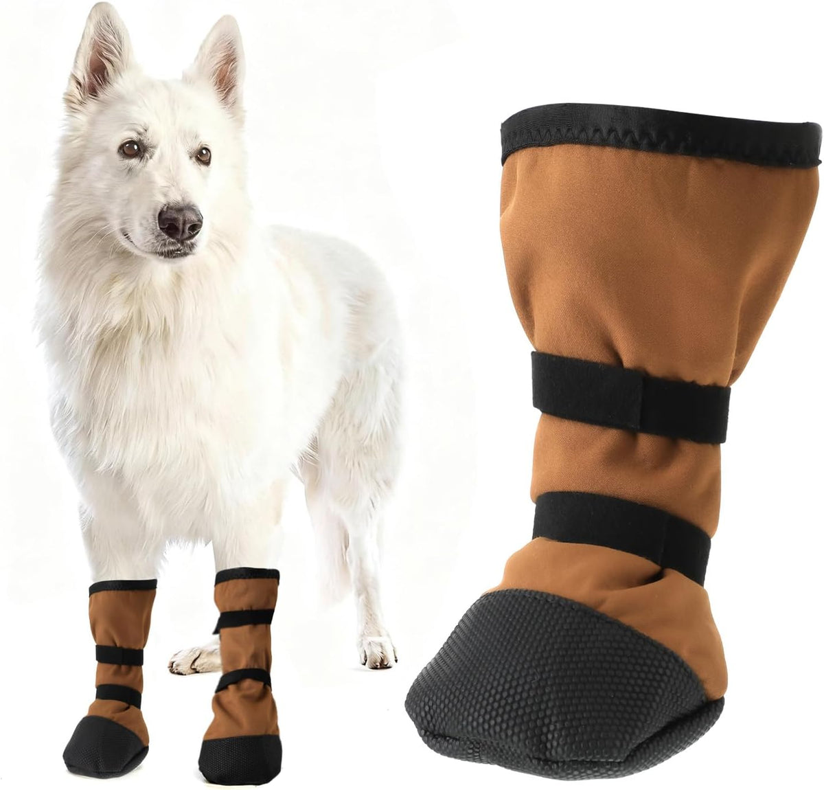 2 Pcs Dog Paw Wound Recovery Boots Non-Slip Dog Protector Boots for Injured Paw Breathable Soft Pet Shoes for Wound Care Outdoor Walking(XL,Gray) - Image 9