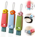 Dwndn 3 in 1 cup lid gap cleaning brush set front view