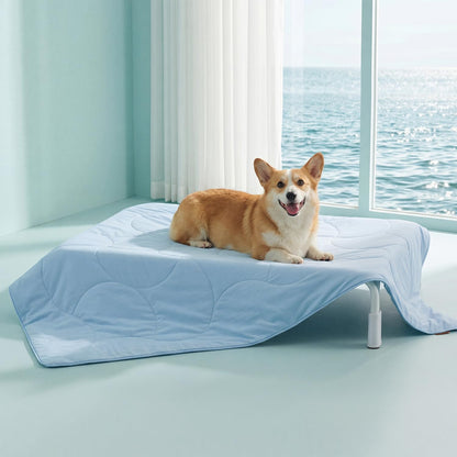 ZOMISIA Premium Cooling Blanket for Large Dogs - Q-MAX>0.5 Breathable Washable Dog Cooling Mat, Travel Soft Pet Summer Essentials, Grey, 40"x50" - Image 9