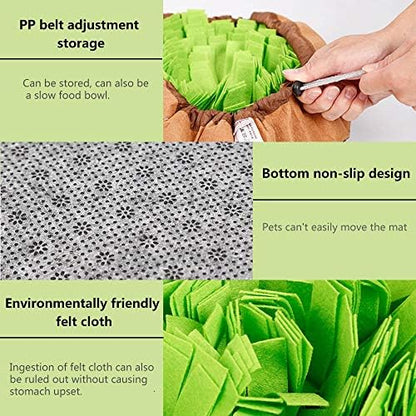 Awoof Pet Snuffle Mat For Dogs Compact Travel Storage