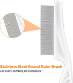 Fiyooau cat flea removal tool set demonstrating the two distinct sizes for full body grooming