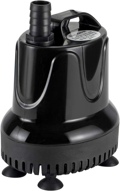 Hygger 215 GPH small submersible aquarium water pump front view showcasing the black housing and top handle.