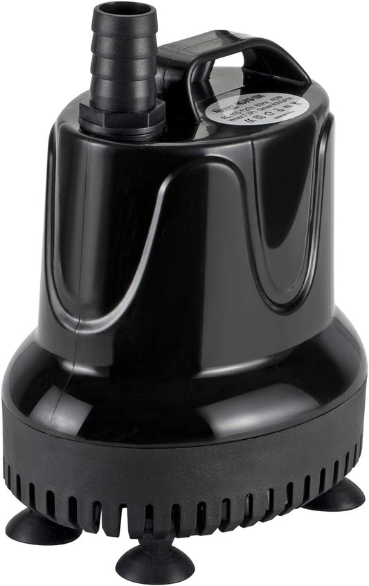 Hygger 215 GPH small submersible aquarium water pump front view showcasing the black housing and top handle.