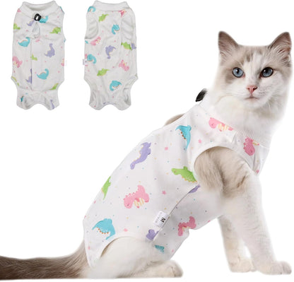 Cat Recovery Suit After Surgery for Female Spay Male Neuter, Anti Licking Onesie Postoperative Shirt, Soft Breathable Bodysuit Pajamas for Abdominal Wound Kitten, E-Collar & Cone Alternative - Image 13