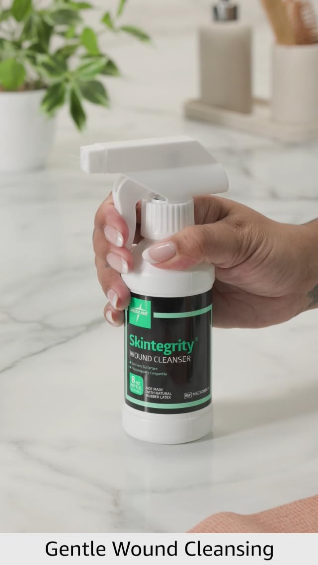 Medline Skintegrity 8 ounce solution bottle for pressure injuries and debridement