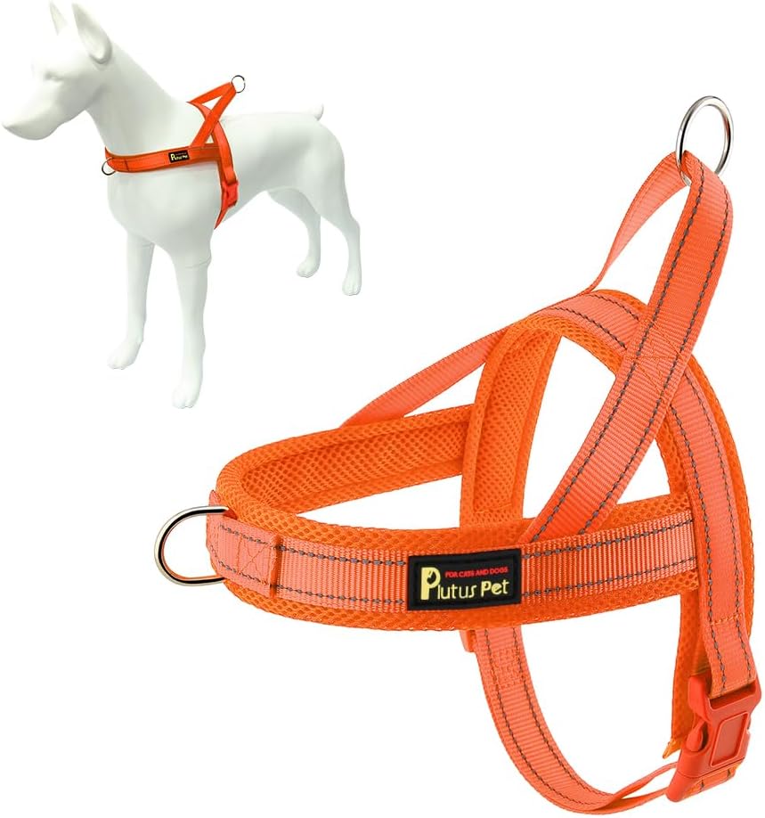 Plutus Pet premium imported nylon dog harness in beige color
