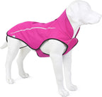 Premium waterproof dog clothes hot pink color side profile