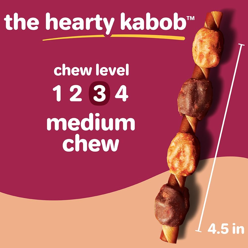 Hartz Oinkies meathouse and veg hearty kabobs dental care chew details