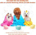 Haminway 2-in-1 blue pet bath brush set for grooming
