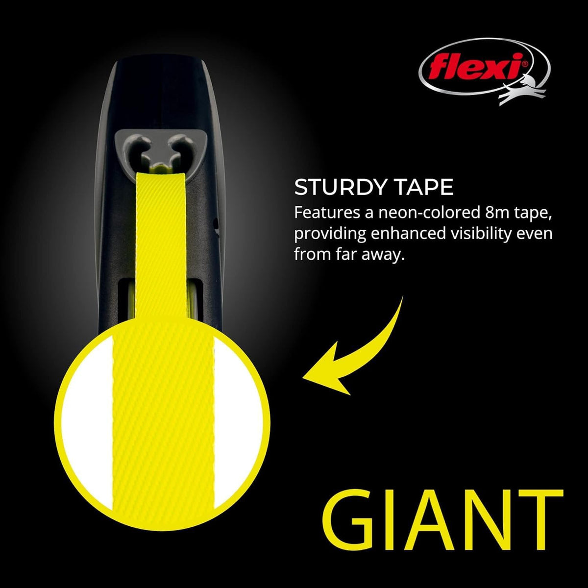 Flexi dog leash tape extension demonstration