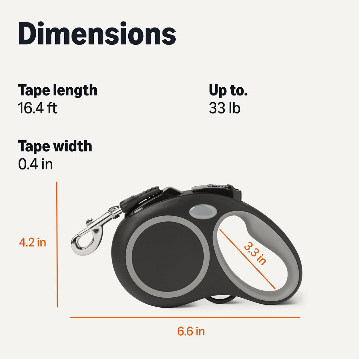 Small dog being walked with black retractable leash