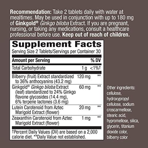 Top cap and seal view of Nature's Way Ginkgold Eyes supplement bottle