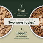Instinct non GMO raw freeze dried dog food premium bag background