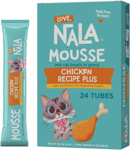 LOVE, NALA - Natural Lickable Cat Squeeze Up Treat,Topper - Variety Plus Pack Mousse - Wet Food Cat Puree - Grain Free, Non_GMO Minerals, Vitamins - 24 Pack - Image 14