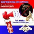 Close up of Dog Horn XL push button trigger mechanism