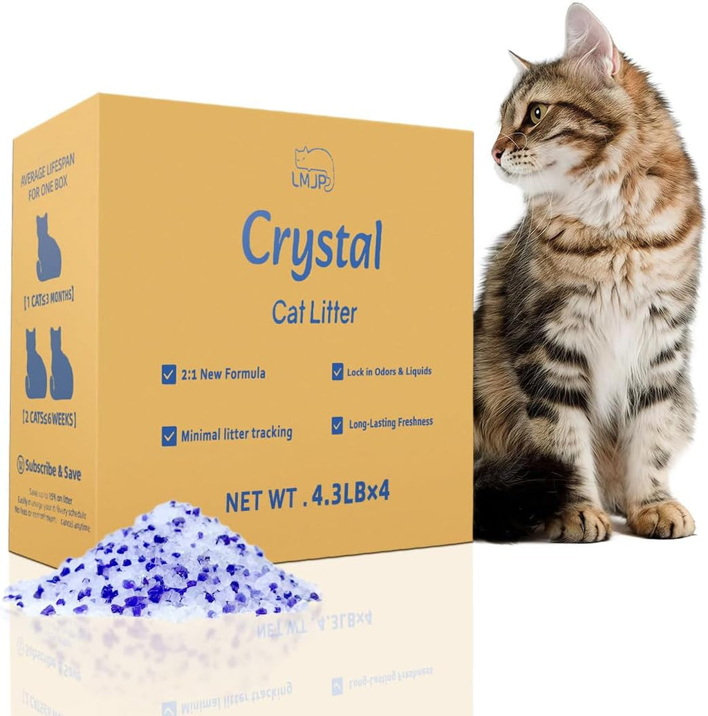 LMJP Crystal Cat Litter 17.2lb front view packaging