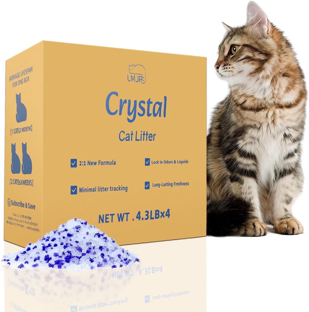 LMJP Crystal Cat Litter 17.2lb front view packaging