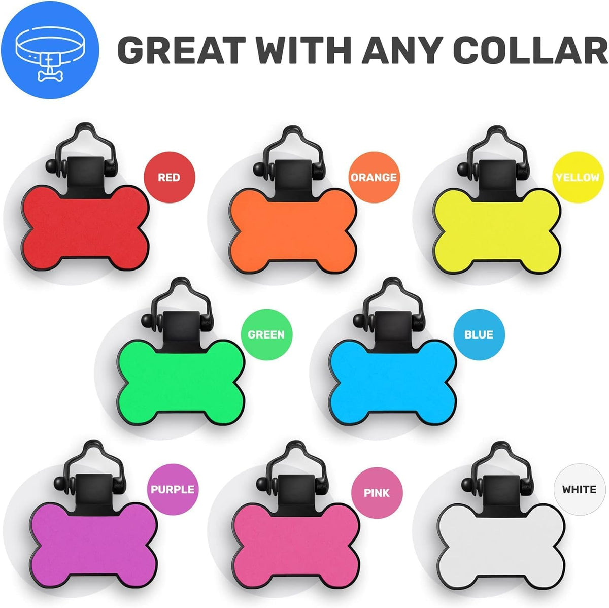 Premium lightweight noiseless pet tag for all dog breeds