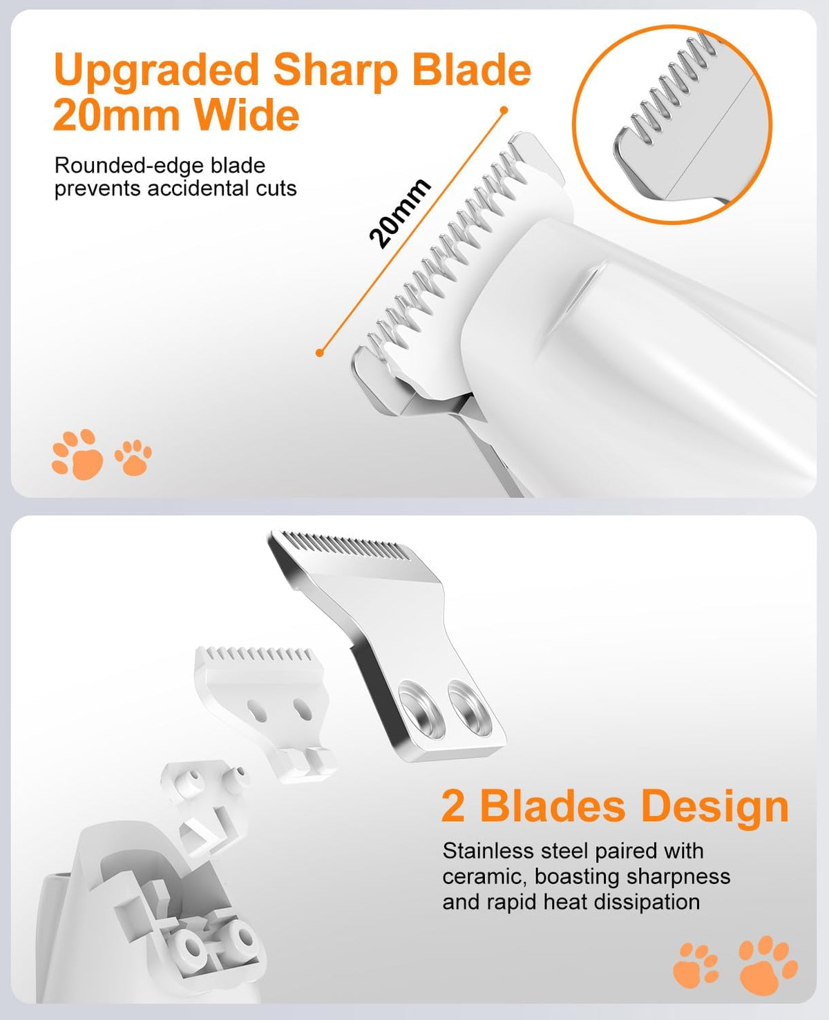 IREDOON professional dog grooming clippers with nail clipper set